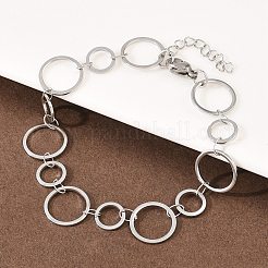 Браслеты-цепочки из нержавеющей стали 304 для женщин&nbsp;BJEW-P373-03A-P