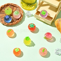 10 шт. 10 стиля фруктовых прозрачных смоляных кабошонов&nbsp;RESI-CJ0004-83