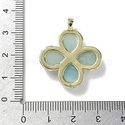Anhänger aus natürlichem Amazonit mit facettierten Blüten&nbsp;G-A308-01G-10