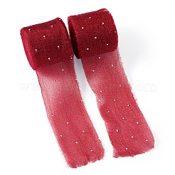 2 rouleau de ruban en polyester thermocollant à strass et bords francs&nbsp;OCOR-TA0003-95J