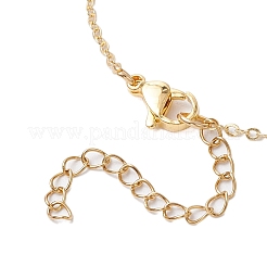 Colliers à plastron en verre craquelé et cristal de quartz naturel pour femmes&nbsp;NJEW-JN05202-01