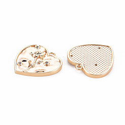 Pendenti in zirconi cubici trasparenti in micro pavè di ottone&nbsp;KK-S364-182