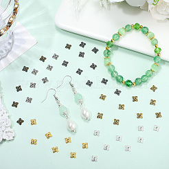 600 шт. 6-х цветные колпачки для бусин в тибетском стиле&nbsp;TIBEB-PA0001-07