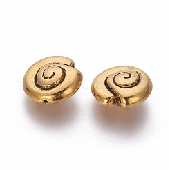 Stile tibetano guscio in lega di lumaca perle&nbsp;TIBEB-5570-AG-LF