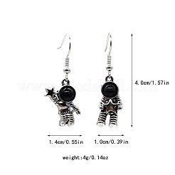 Серьги-подвески из сплава стекла в форме космического человека&nbsp;FS-WG19CA4-01