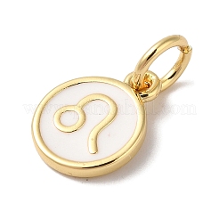 Echte 18 Karat vergoldete Messing Emaille Charms&nbsp;KK-L216-001G-H02