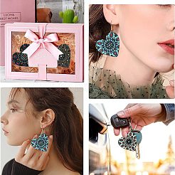 30шт 5 цвета подвески из натуральной липы с принтом&nbsp;WOOD-CJ0001-85