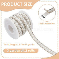Keramik-Selbstklebe-Strass-Bandborte&nbsp;DIY-WH0105-013