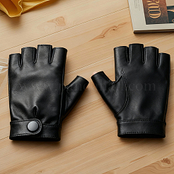 Guantes de medio dedo de cuero sintético&nbsp;AJEW-WH20070-269B