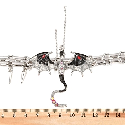 Подвески-кулоны в виде птерозавров из сплава с эмалью.&nbsp;NJEW-Z110-01P