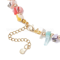 Ожерелья из натуральных бусин из окрашенных самородков и круглых гальванизированных синтетических немагнитных гематитовых бусин для женщин&nbsp;NJEW-JN05801-03