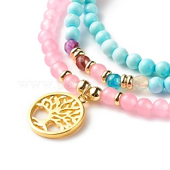 Ensemble de bracelets extensibles en pierre&nbsp;BJEW-JB07332