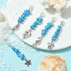 Подвески из синтетической бирюзы&nbsp;HJEW-JM01321