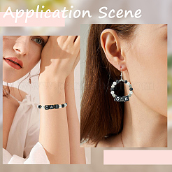 300 шт. акриловые европейские бусины с буквами&nbsp;OACR-SC0001-70C