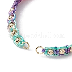 Изготовление браслета из плетеных бусин из полиэстера&nbsp;AJEW-JB01249