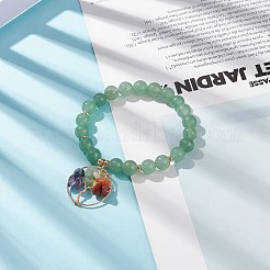 Set di braccialetti elasticizzati con pietre preziose miste naturali in stile 5 pz 5&nbsp;BJEW-JB08748