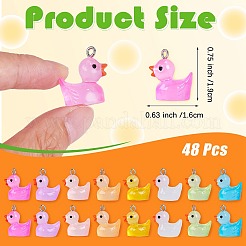 48 шт. 8-цветные подвески из прозрачной смолы&nbsp;JX860A