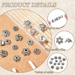 400шт 7 стиля бусины из сплава в тибетском стиле&nbsp;TIBE-YW0001-80