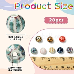 20шт фарфоровые бусины ручной работы&nbsp;PORC-YW0001-39A