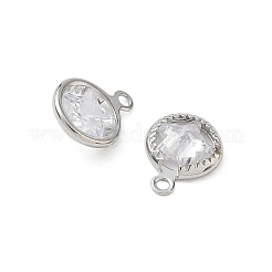 Ciondoli in ottone con pavé di zirconi chiari&nbsp;CU-CBAD360-03P-01