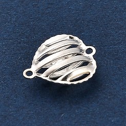 925 hohler 3D-Verbindungsanhänger aus Sterlingsilber&nbsp;STER-F058-02S-01