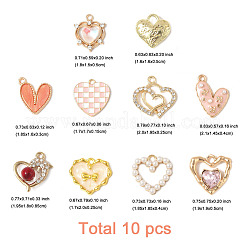 10шт 10 стиля подвески из сплава с эмалью&nbsp;ENAM-FP0002-64