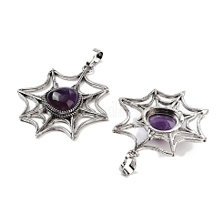 Natürliche Amethyst-Spinnennetz-Anhänger&nbsp;X-G-Q163-09AS-08