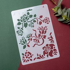 Modelli di stencil per pittura da disegno riutilizzabili in plastica&nbsp;DIY-F018-B04