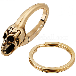 Totenkopf-Karabinerverschlüsse aus Messing&nbsp;KK-WH20002-20A