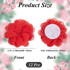 12 fiore di chiffon 3d&nbsp;DIY-GF0012-47A