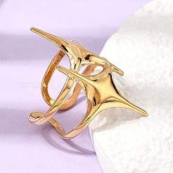 Anelli aperti con polsino in acciaio inossidabile 304 per donna&nbsp;RJEW-L342-02G