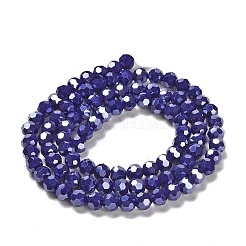 Chapelets de perles en verre opaque électrolytique&nbsp;LS-EGLA-A035-P6mm-A09