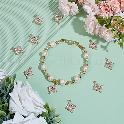 10 Stk. Messing Micro Pave Zirkonia Anhänger&nbsp;KK-BC0014-59