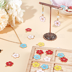 100шт 5 цвета сплава эмалевые подвески&nbsp;ENAM-SC0005-33