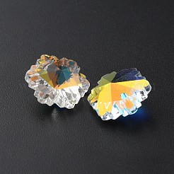 Sfaccettato pendenti di vetro&nbsp;LS-GLAA-WH0035-22A