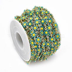 Catene a maglie di fiori di margherita eanmel fatti a mano&nbsp;CHC-F015-05G-03