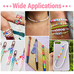 100шт 5 стиля прозрачные акриловые бусины&nbsp;OACR-TA0003-48B