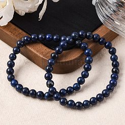 Природные лазурит бисерные браслеты простирания&nbsp;X-BJEW-F202-04