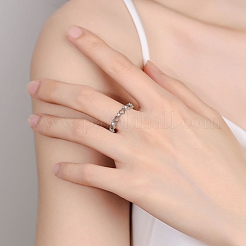 Латунные микропаве кубические цирконии открытые манжеты перстни&nbsp;PW-WG57165-01