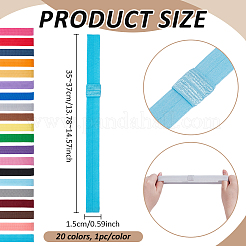 20 шт. 20-х цветные эластичные детские повязки на голову из полиэстера&nbsp;DIY-PH0032-74