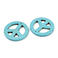 Большие подвески из синтетического Говлита&nbsp;TURQ-GP204-1