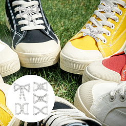 10 шт. 5 стиля железные и латунные латунные хрустальные стразы для украшения обуви&nbsp;FIND-HY0003-99