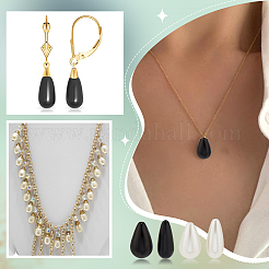 80 шт. 4-х стильные бусины из АБС-пластика с имитацией жемчуга в форме слезы&nbsp;MACR-AR0001-20