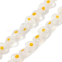 Ручной работы millefiori стеклянные бусины нитки&nbsp;LAMP-G166-15B