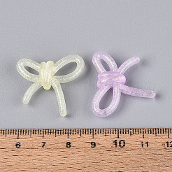 Светящиеся матовые прозрачные акриловые бусины&nbsp;TACR-T029-24M