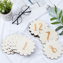 Cartes de jalon en bois&nbsp;WOOD-WH0115-22
