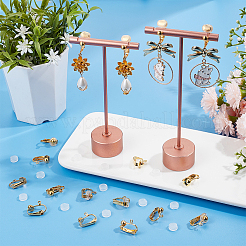 Латунные клипсы серьги&nbsp;KK-SP0001-08G