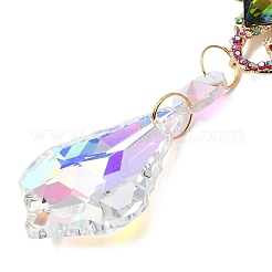 Decorazioni acchiappasole con strass in lega e ciondoli in vetro&nbsp;HJEW-E013-01G-A