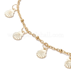 Летние пляжные браслеты на ногу из нержавеющей стали 304 в форме ракушки для женщин&nbsp;AJEW-AN00658