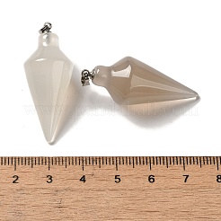 Природные серые агаты подвески&nbsp;G-Z055-02P-16